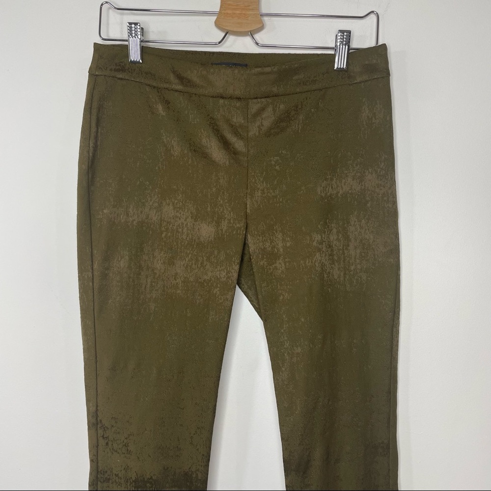 Eileen Fisher Copper Brown Organic Cotton Stretch Slim Leg Pants - Picture 4 of 11